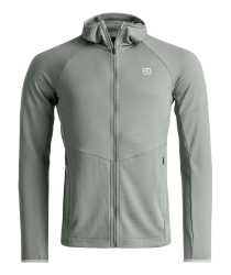 Mikina ORTOVOX Fleece Light Grid Hoody Men's Green Sage